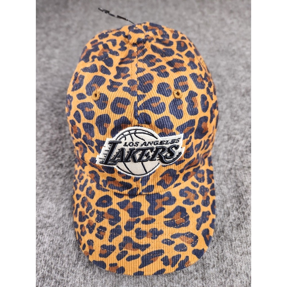 47 Brand Los Angeles Lakers Leopard Print Corduroy Adjustable Strapback Hat NBA